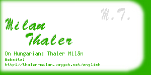 milan thaler business card